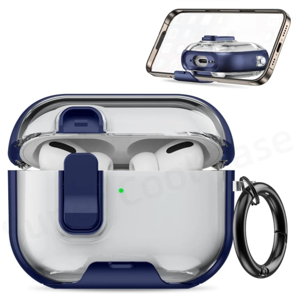 2025 for AirPods Pro 3 Case with Phone Stand&Cleaner Kit Protective Cover for AirPods Pro 3 with Keychain for Airpods Pro 3 Case