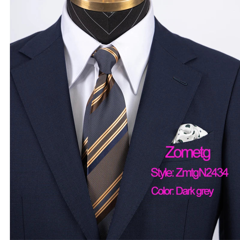 9cm Tie Ties Neckties for men High Quality Ties Red Green Tie strip Necktie Wedding neckties Fashion Zometg