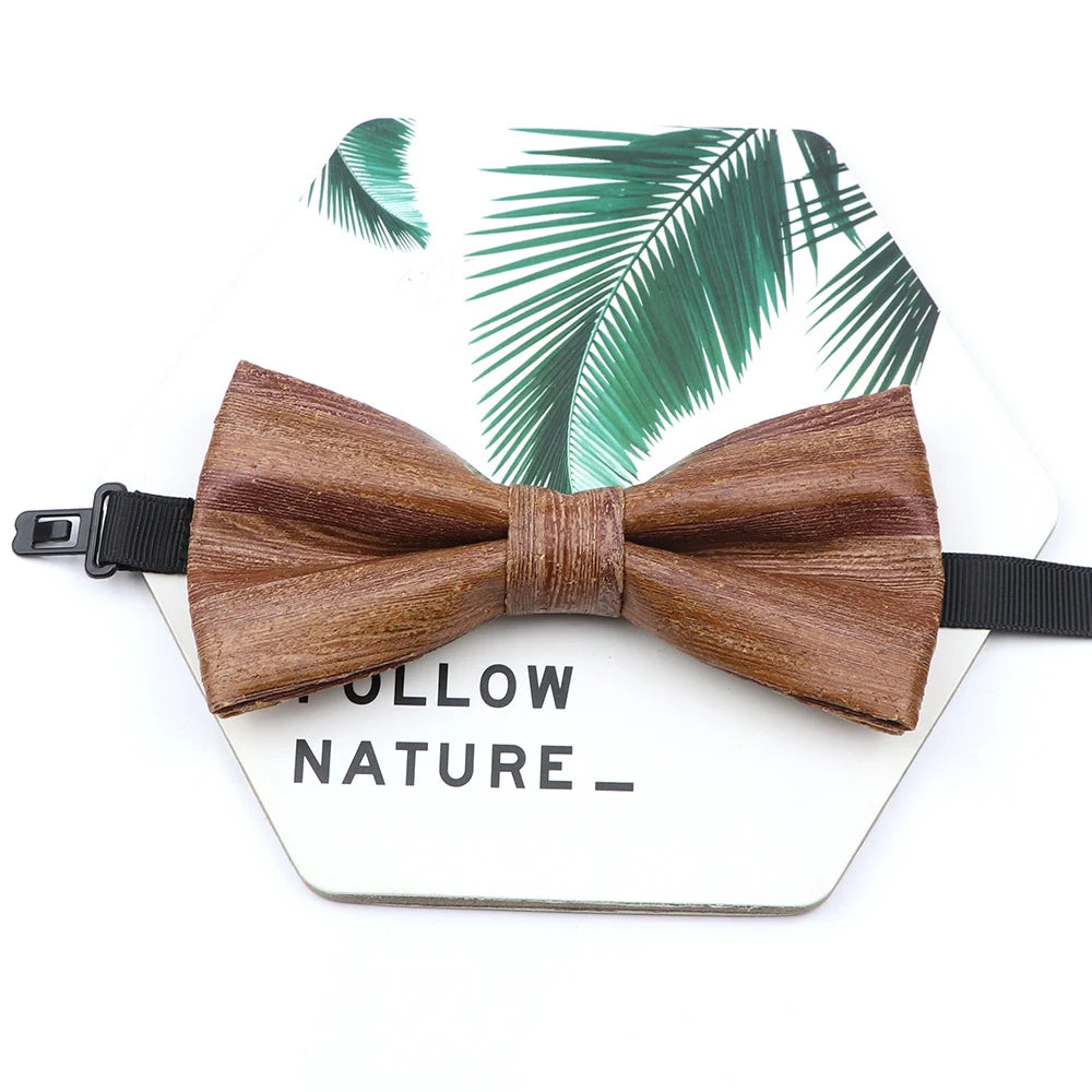 Novel Wooden Bow Tie For Man Women Cork Bowknot Retro Wood Handmade Bowties Daily Party Wedding Accessories Butterfly Wholesale