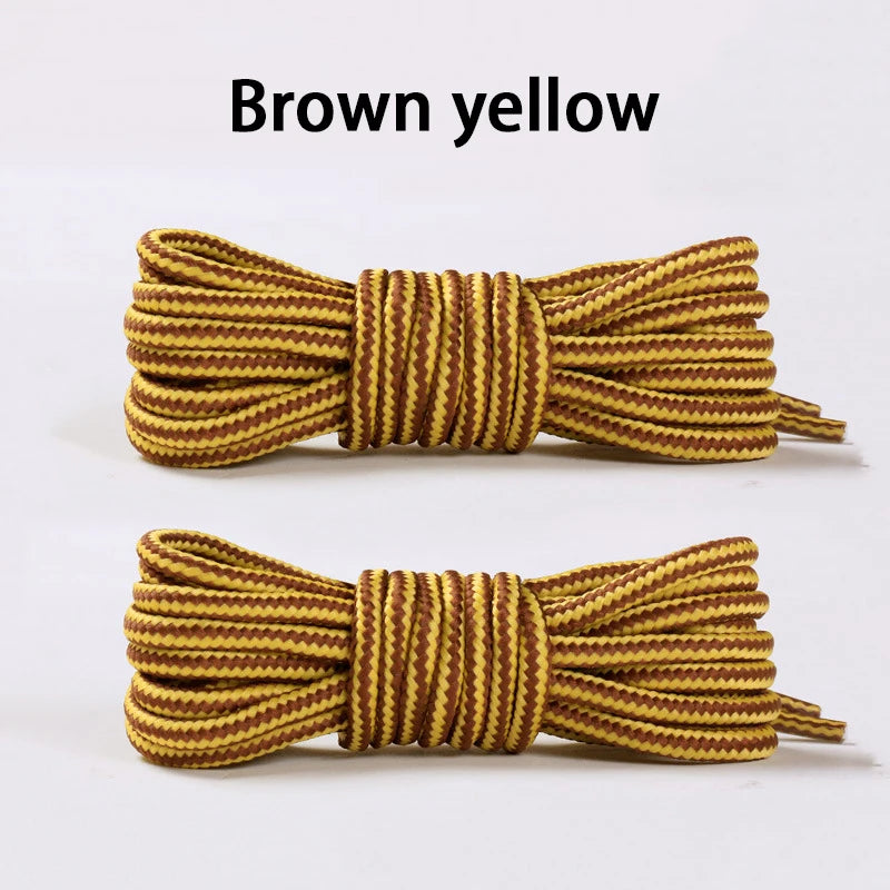 1Pair Round Striped Shoelace Outdoor Sports Shoelaces Sneaker Boots Laces Length 70cm/90cm/120cm/150cm