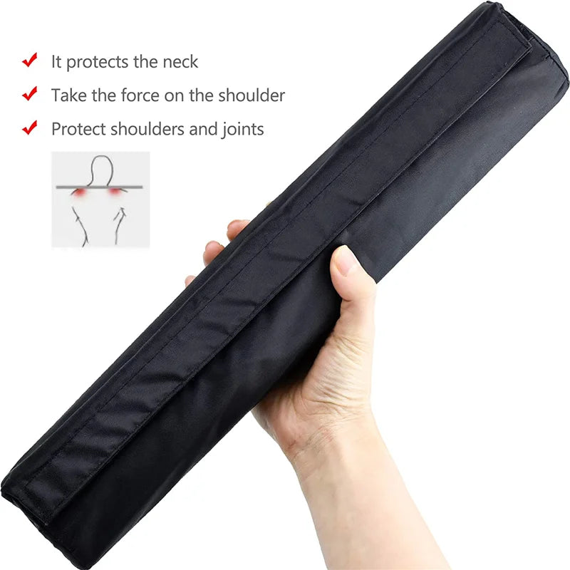 Barbell Squat Pads for Weight Lifting Neck & Shoulder Protector Pad with Securing Straps Lunges & Hip Thrusts Foam Barbell Pad