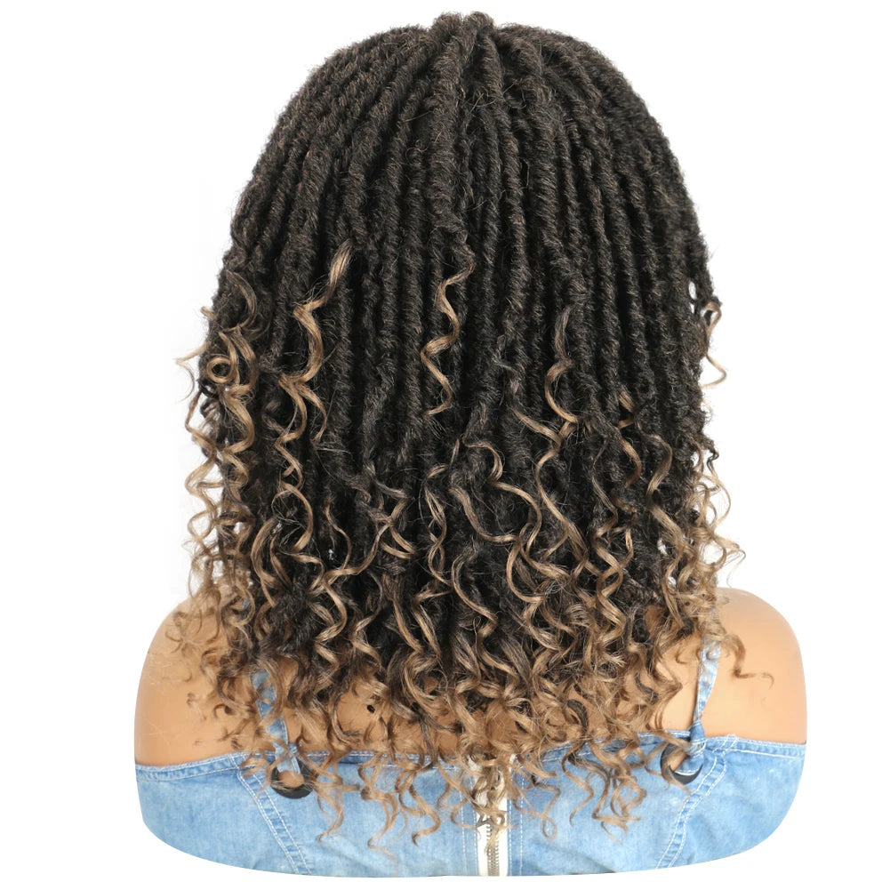 Synthetic Afro Dreadlock Headband Wigs Dreadlock Crochet Hair Wig Ombre Color Synthetic Fiber Hair Wigs Low Temperature Hair Wig