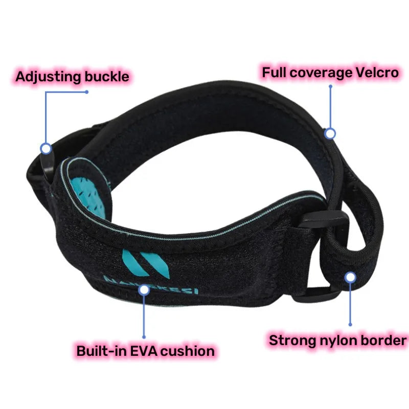 1/2PC Patella Knee Strap Support Stabilizer & Jumpers Knee Band Adjustable Patella Brace for Squat Jumper Tennis Hiking Soccer