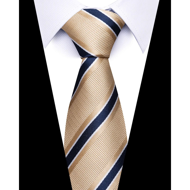 Tie For Men Newest Design Factory Sale Hot Sale 7.5 cm Necktie Yellow Plaid Shirt Accessories Man's Abraham Lincoln's Birthday