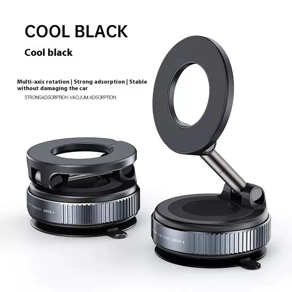 Universal Strong Magnetic Phone Holder 360° Adjustable Foldable Design Vacuum Car Mount For Cell Phone For iphone Live Streaming