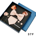 Men Tie Silk Necktie Man Bowtie Hanky Brooches Cufflinks And Tie Clip For Men Accessories Red Burgundy Wedding Tie Gifts Set