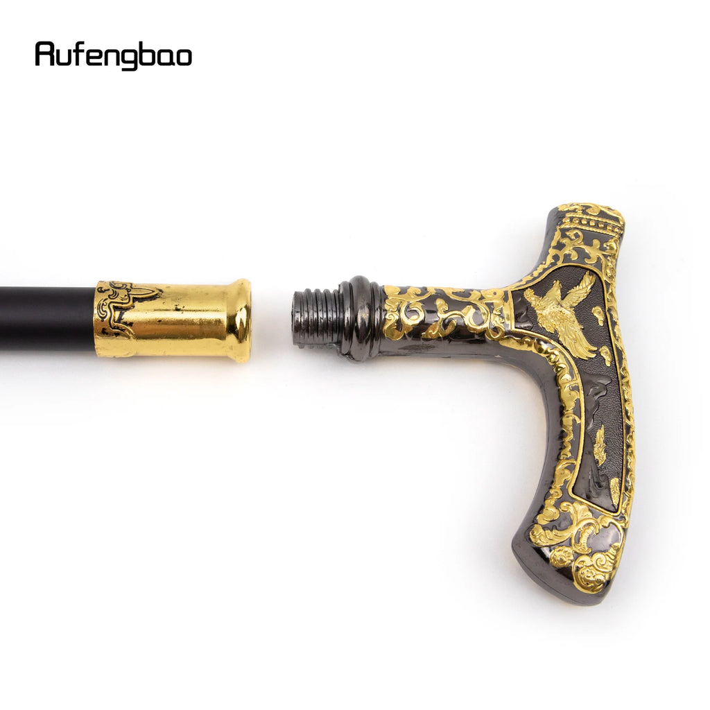 Gold Black Luxury Eagle Handle Walking Cane Fashion Decorative Walking Stick Gentleman Elegant Cosplay Cane Knob Crosier 90cm