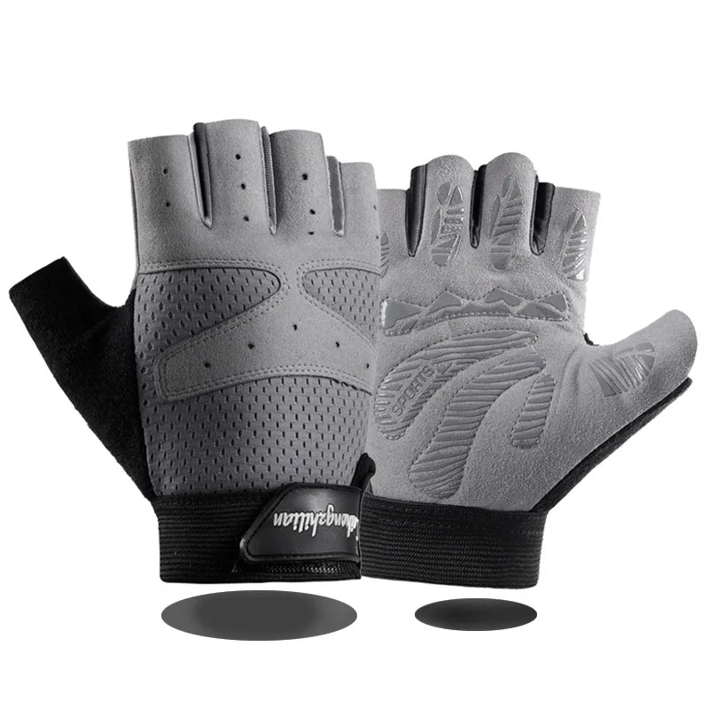 Cycling Fitness Gloves for Men Women Gym Motorcycle Summer Bicycle Fingerless Anti-slip Sports Weightlifting Breathable Gloves