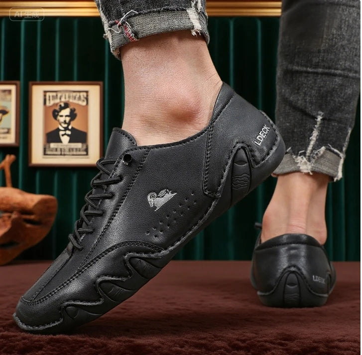 Ankle Boots for Men Fashionable Stitching Lightweight Comfortable Casual Walking Shoes Breathable Tennis Outdoor Driving Shoes