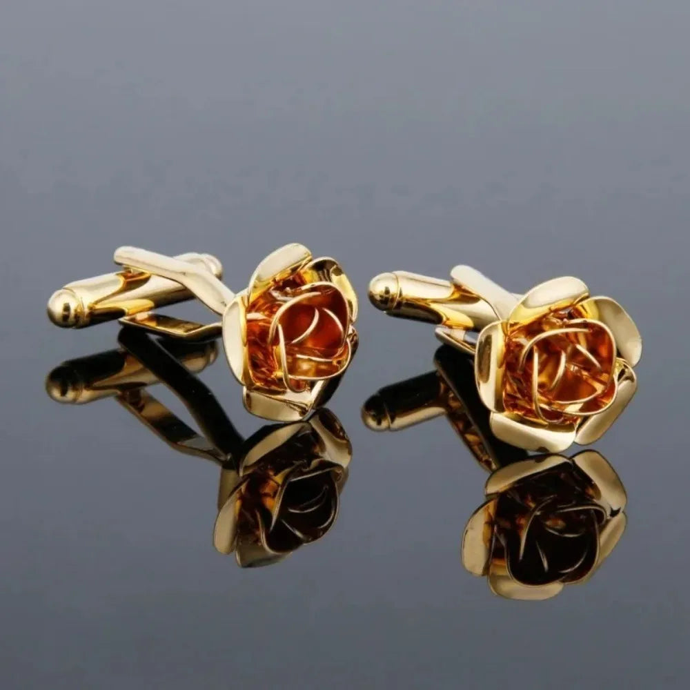 Copper Plated Cufflinks Light Luxury Fashion Men's Women's Formal Wear Suit Shirt Accessories High-end Banquet Wedding Gifts