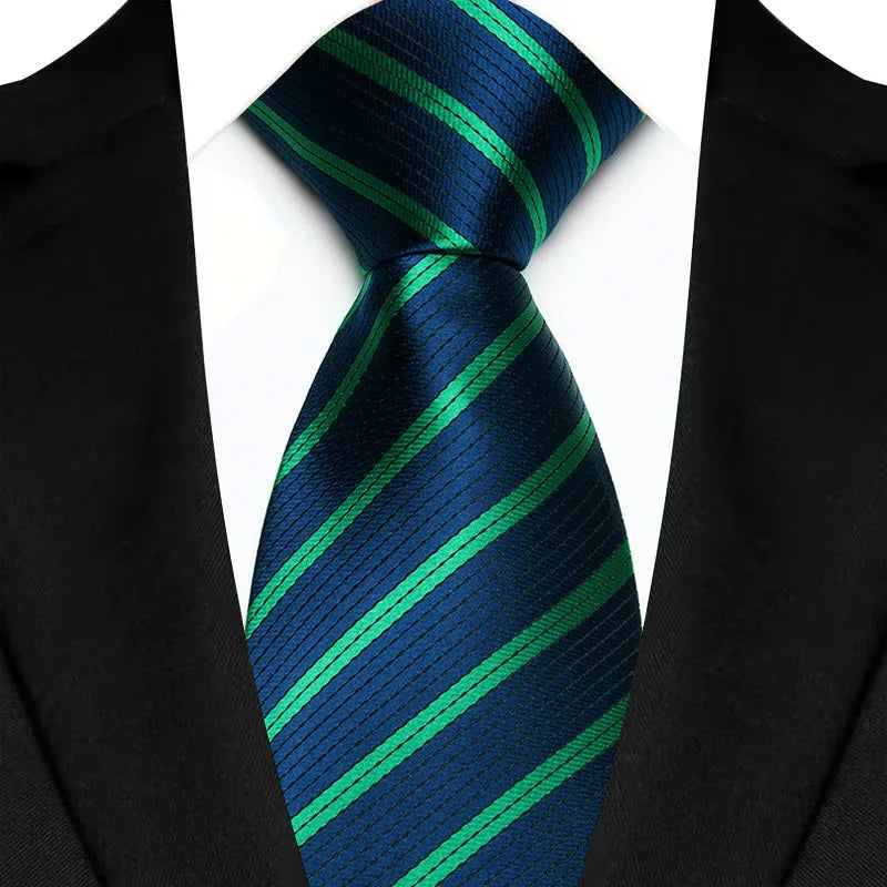 8CM Men's Ties Necktie For Man Wedding Business Party Stripes Striped Jacquard Woven Neck Tie Daily Wear Accessories Gift