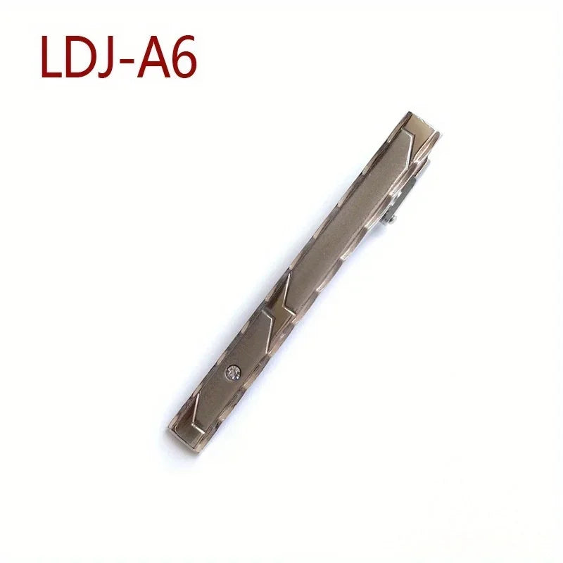 10pcs Men's Dress Tie Clips, Wedding Business Suit Fashion Necktie Clips, Gifts For Husband Boyfriend