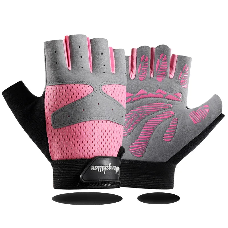 Cycling Fitness Gloves for Men Women Gym Motorcycle Summer Bicycle Fingerless Anti-slip Sports Weightlifting Breathable Gloves