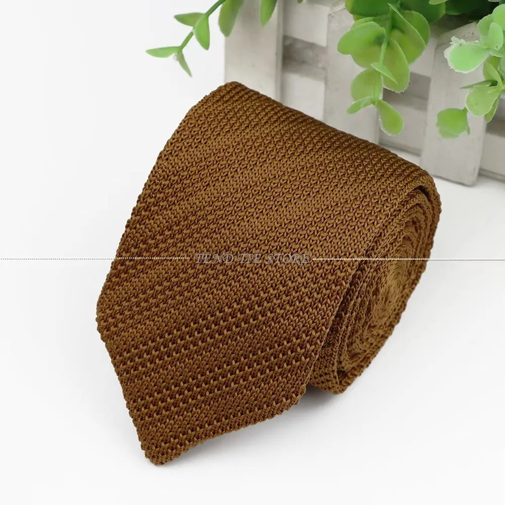 Classic Woven Neck Tie Men's Colourful Solid Tie Knitted Neckties Woven Neckties Business Office Wedding Party Accessories Gifts