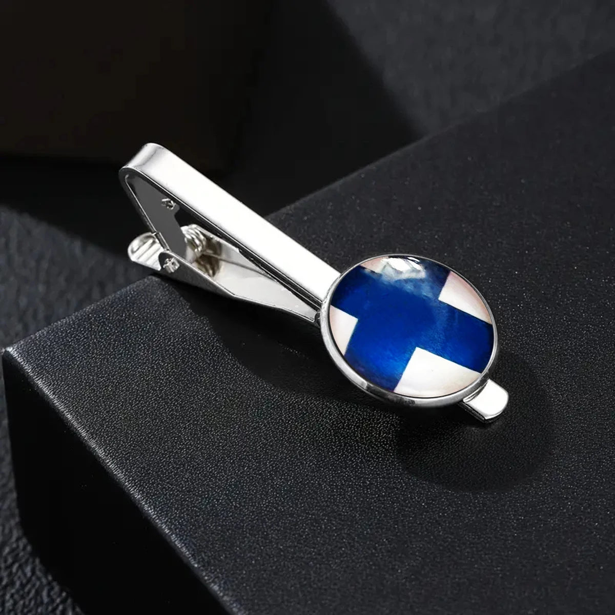 Country Flag Tie Clip For Men Germany Wales USA Macedonia Canada Man Shirt Business Party Gift Jewelry Cuff Luxury Fashion