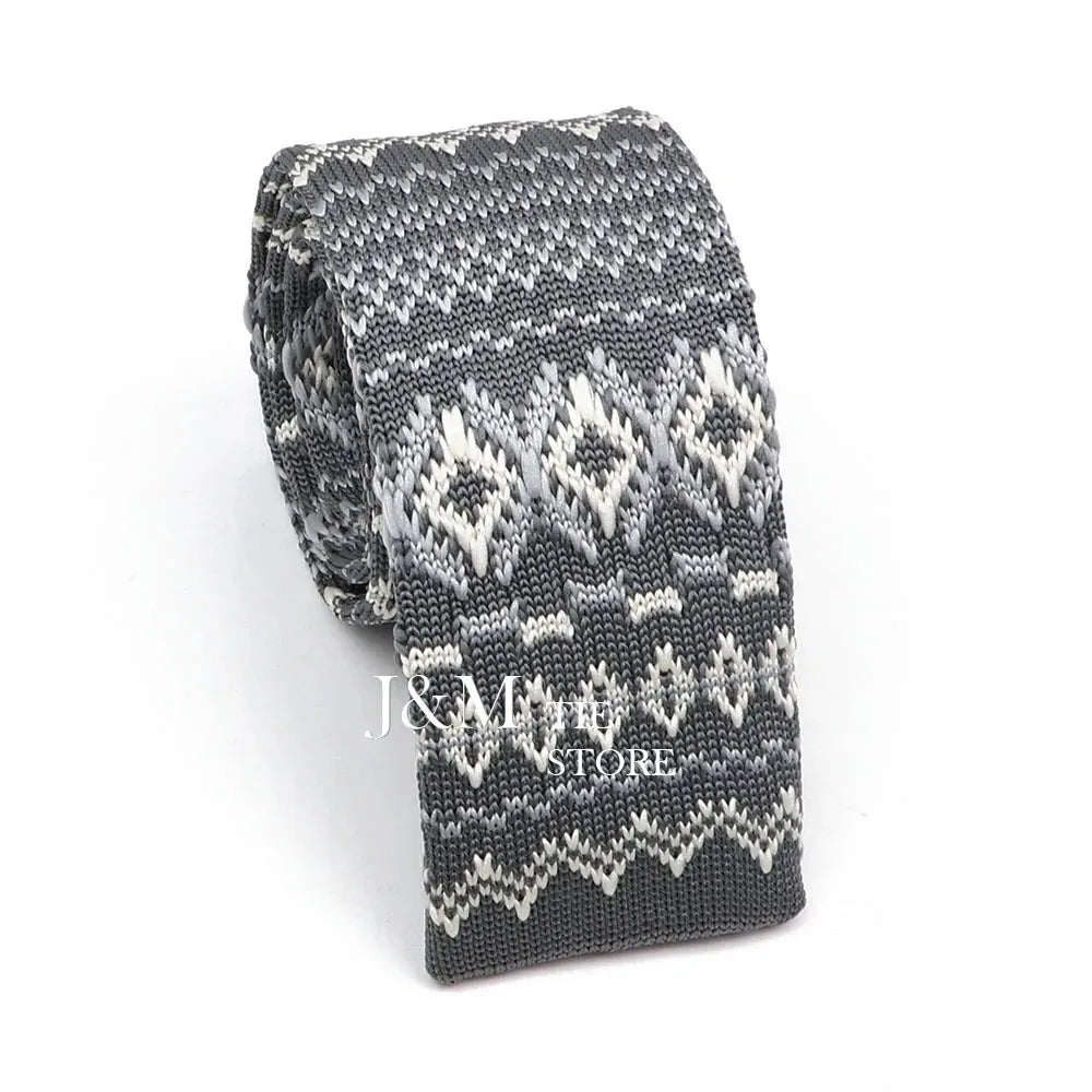 New Knit Ties For Men Casual Skinny Pink Blue Necktie Boys Girls Party Knitted Striped Neck Tie Wedding Groom Necktie Neck Wear