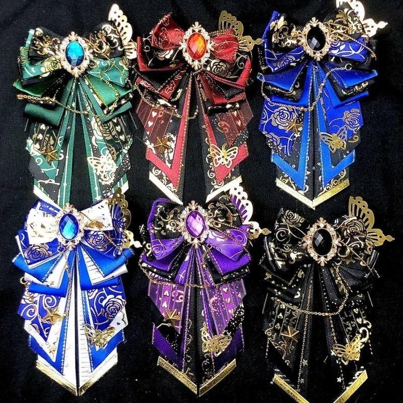 Men's Bow Tie High-end Luxury Wedding Bowtie Women's Lolita Brooch Anime Shirt Dress Accessories Handmade Jewelry Collar Flowers