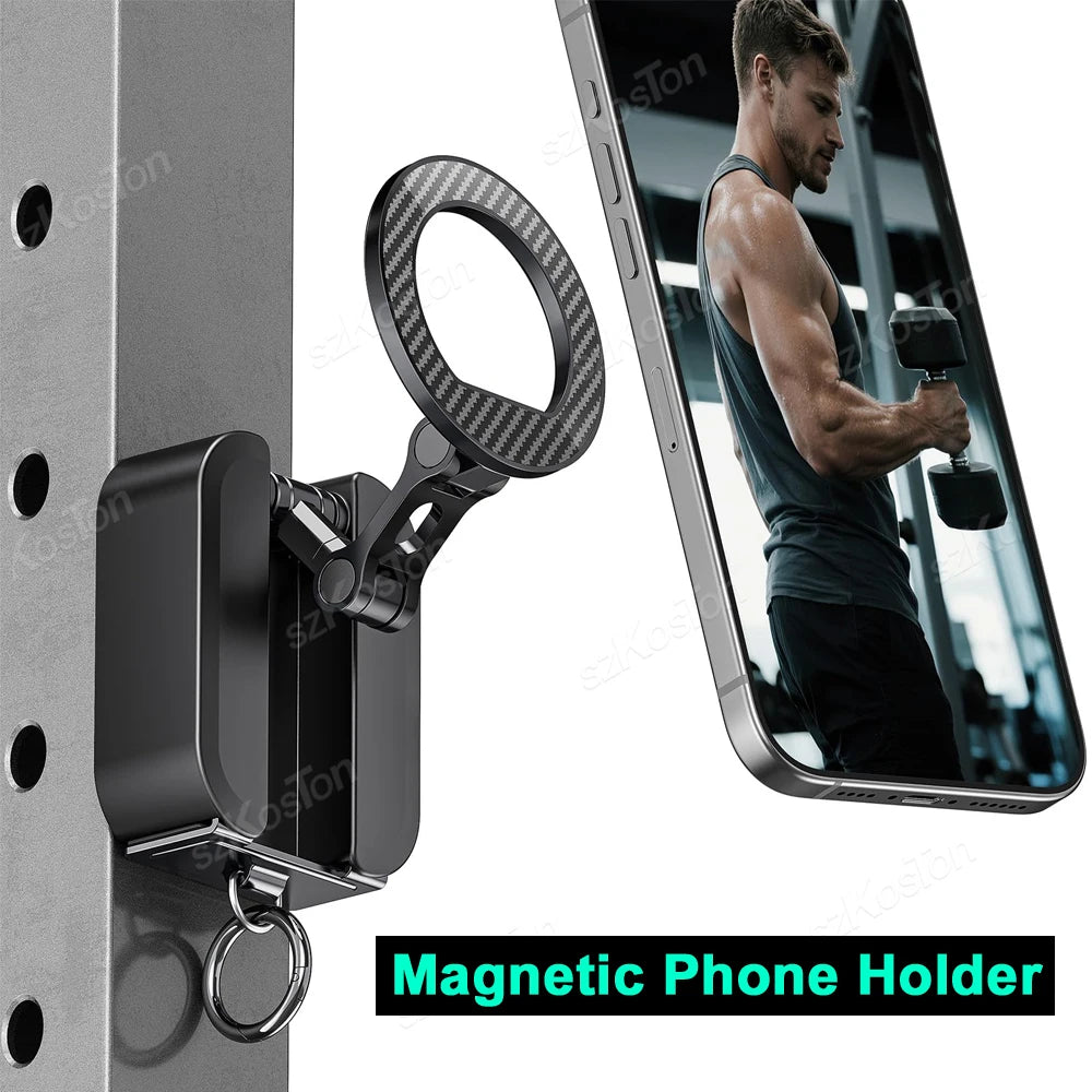 Magnetic Phone Holder with Universal Tray Table Clamp & Metal Ring 360° Rotation Dual-sided Magnets Phone Stand for iPhone 17-12