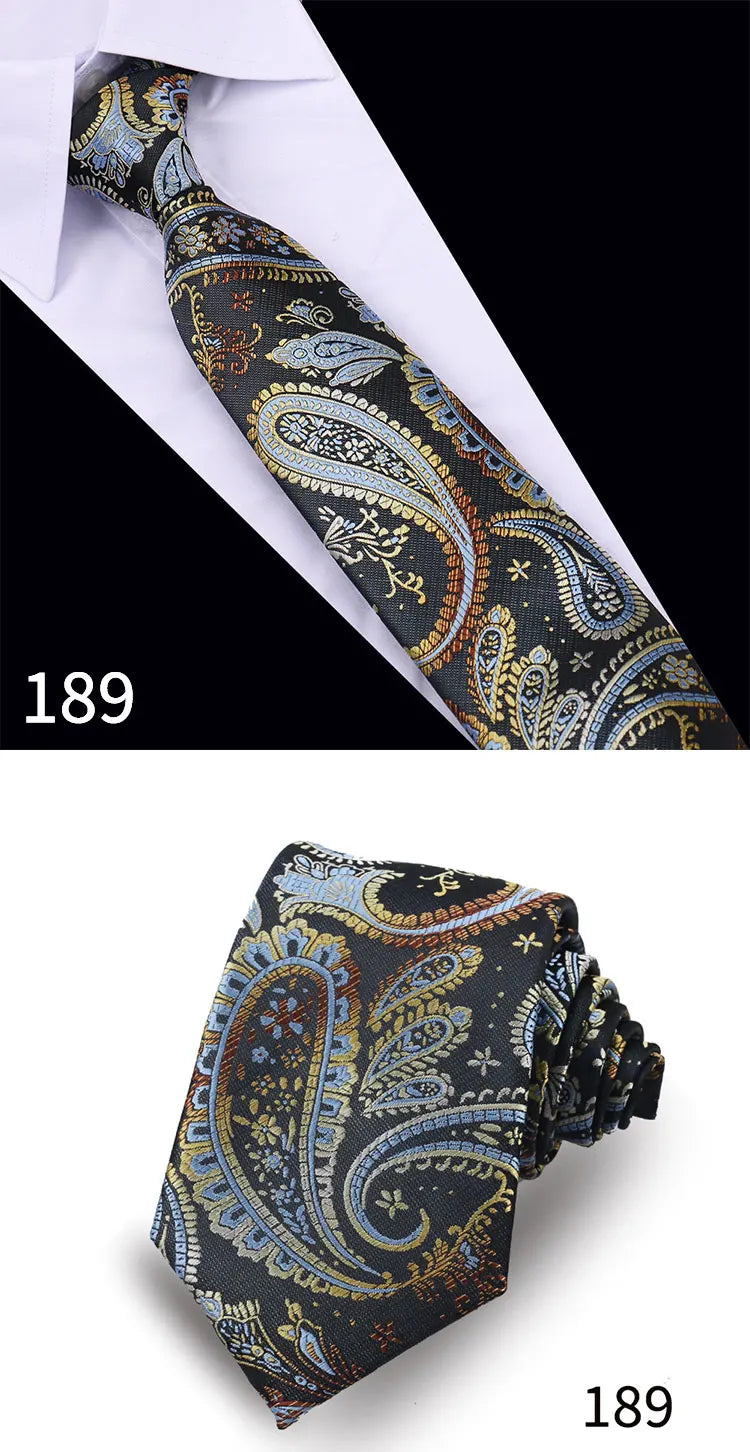Men Tie Necktie For Men Business Wedding Party Luxury Paisley Necktie Fashion Floral Mens Neck Tie Accessories Wholesale Gravata