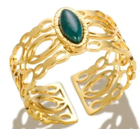 High End Waterproof Hollow Stainless Steel Finger Ring Trendy for Women Personalize Jewelry Wholesale