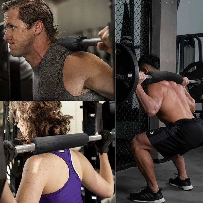 Barbell Squat Pads for Weight Lifting Neck & Shoulder Protector Pad with Securing Straps Lunges & Hip Thrusts Foam Barbell Pad