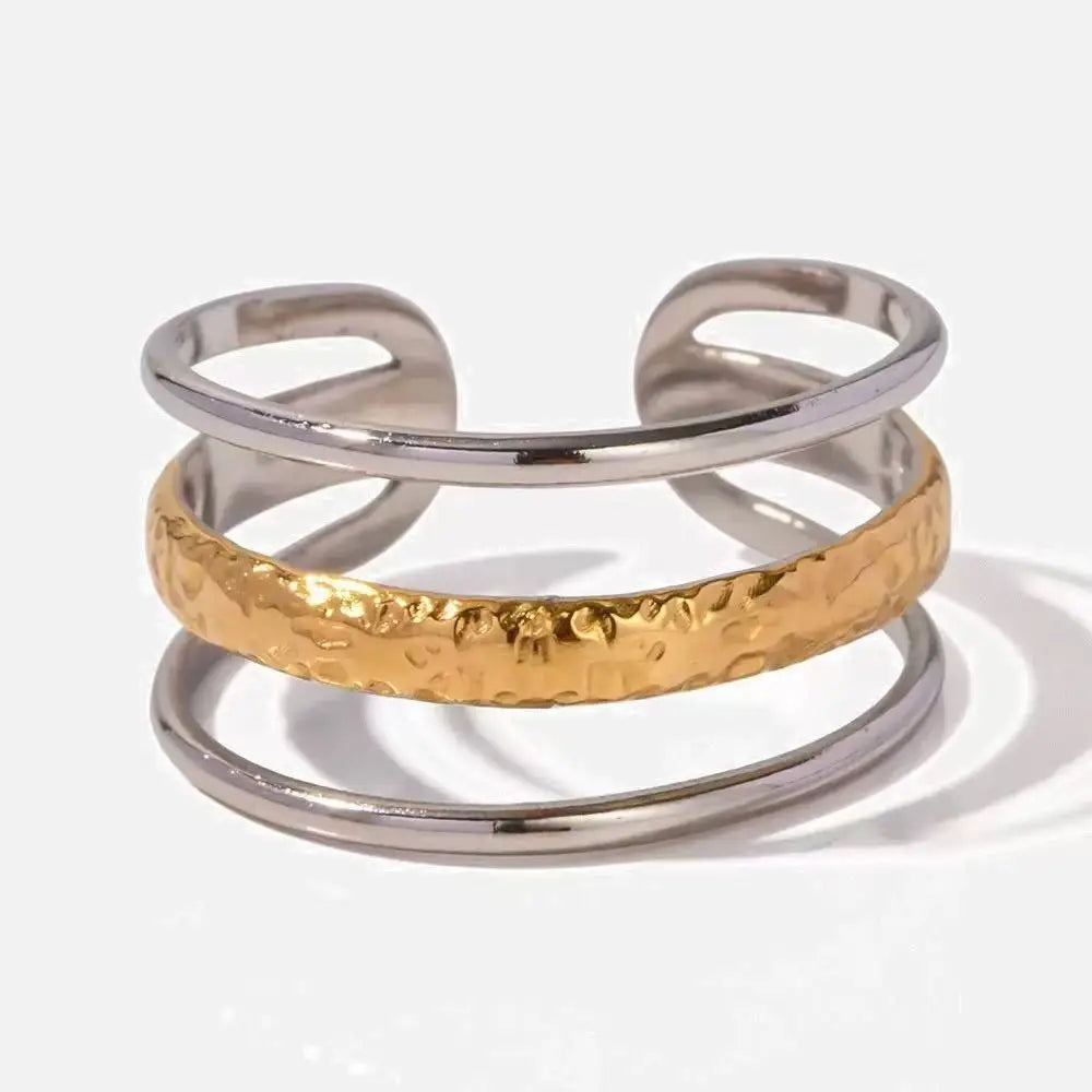 High End Waterproof Hollow Stainless Steel Finger Ring Trendy for Women Personalize Jewelry Wholesale