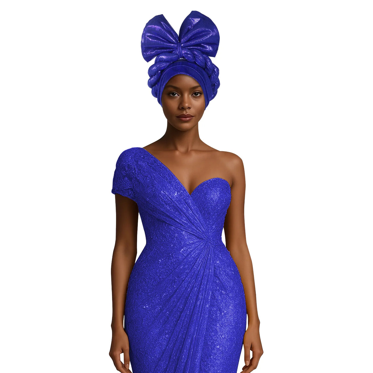 African Lady Head Wraps Nigeria Autogele Headtie Wedding Party Headgear Turbante Mujer Exaggerated Bow Turban Cap for Women Hat