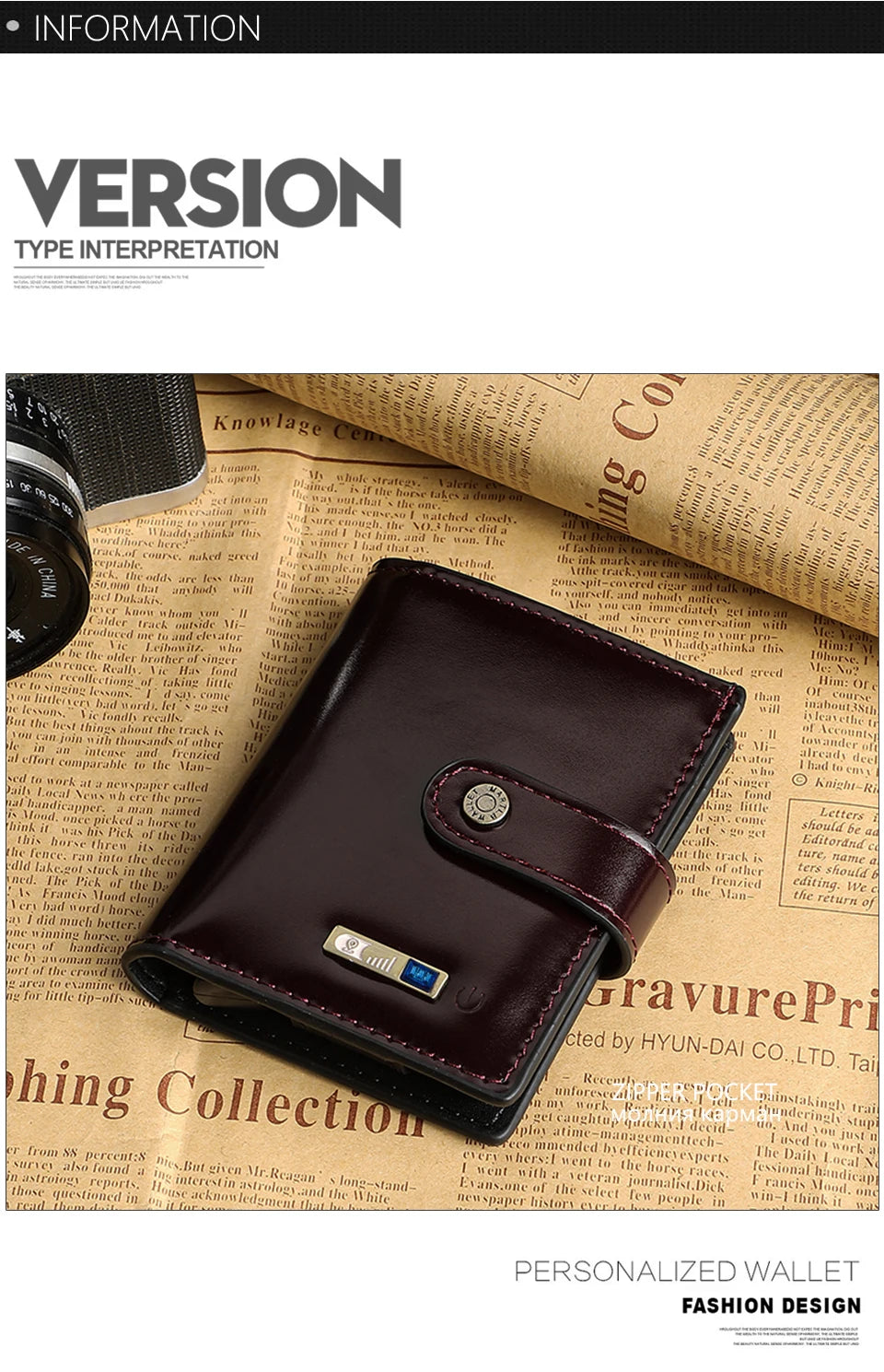 Wallet with Tracker Men Wallet anti Loss Android Magsafe Cüzdan Metal Cartera GPS Finder Boy Gift  smart wallet  with camera