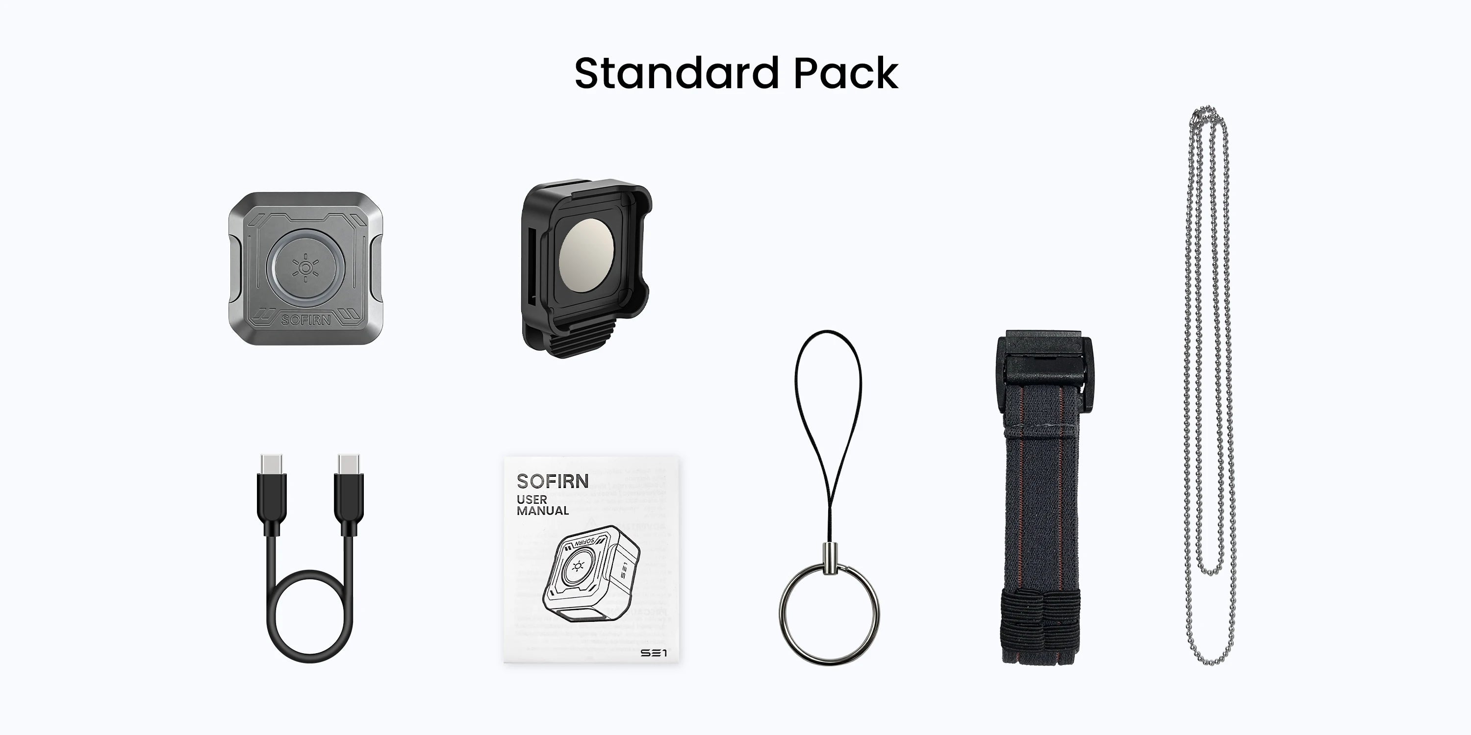 SOFIRN SE1 Pocket Flashlight 300Lm Mini EDC Light RGB Signal Ring Quick-Release Magnetic Wrist Keychain Torch for Bike Ride