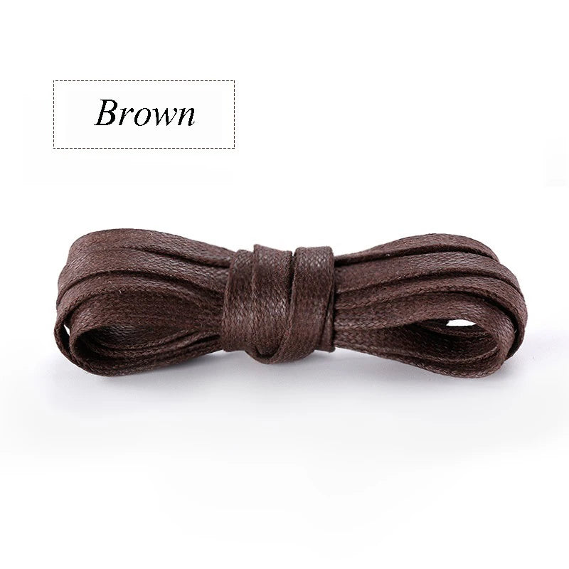 Fashion Flat Waxed Cotton Shoe Laces Unisex Boots Casual Sneakers Shoelace Leather Laces Shoes Boots Waterproof for Shoelaces