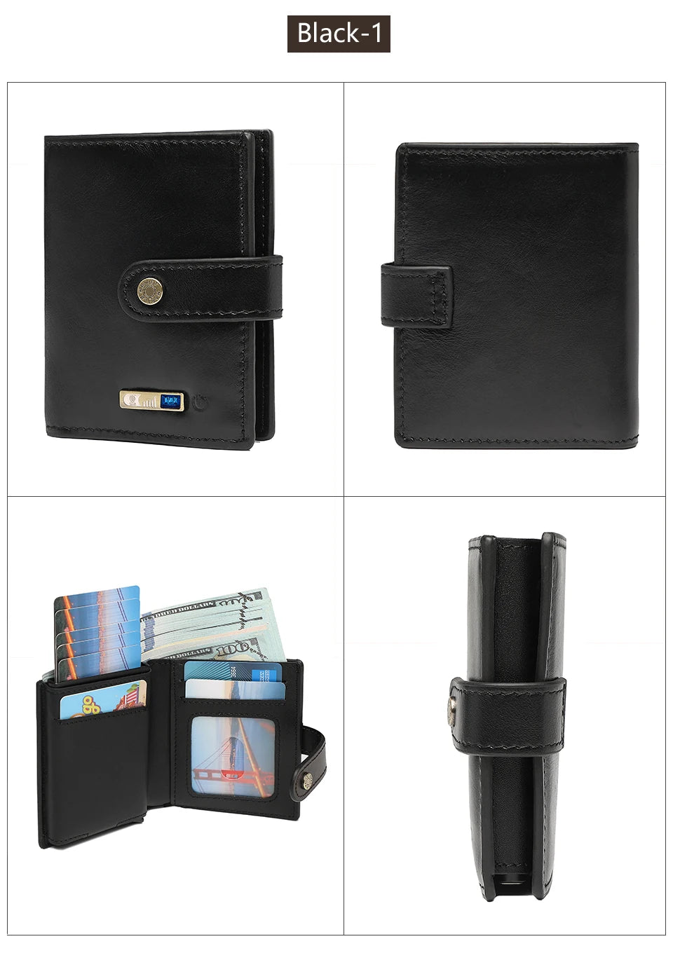 Wallet with Tracker Men Wallet anti Loss Android Magsafe Cüzdan Metal Cartera GPS Finder Boy Gift  smart wallet  with camera