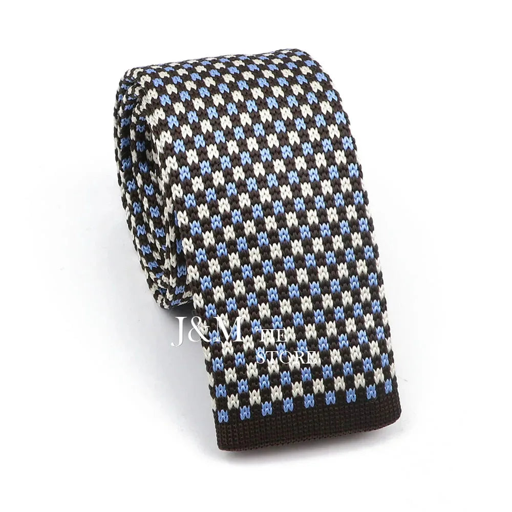 New Knit Ties For Men Casual Skinny Pink Blue Necktie Boys Girls Party Knitted Striped Neck Tie Wedding Groom Necktie Neck Wear