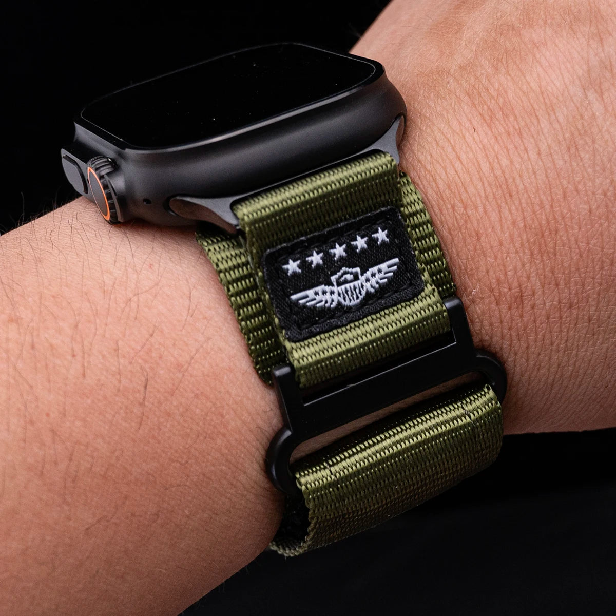 Rugged Nylon Band for Apple Watch Band 49mm 45mm 44mm Soft Sport Loop Strap for Ultra iWatch Series 10/9/8/7/SE/6/5/4 USA Flag