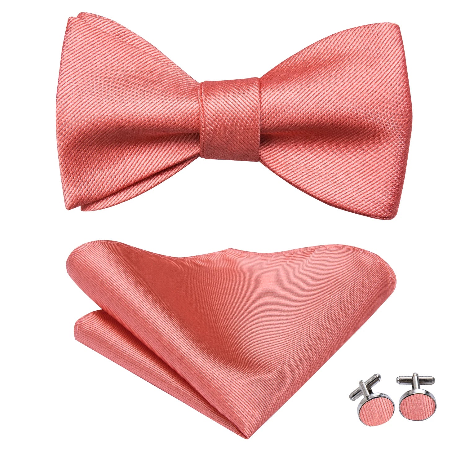 Hi-Tie Silk Mens Self Bow Tie Pocket Square Cufflink Set Butterfly Knot Jacquard Floral Paisley Bowtie for Male Wedding Business