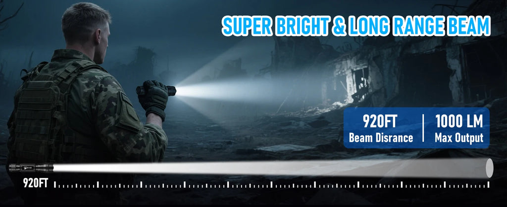 UltraFire WF-501B LED Tactical Police Flashlight 1200LM Military Torch with Duty Belt Holster Rechargeable Battery and Charger