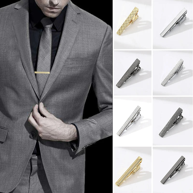 Tie Pin For Men Classic Tie Clips Copper Tie Bar Tie Collar Pin Business Corbata Necktie Clip Jewelry Gift Wedding Accessories