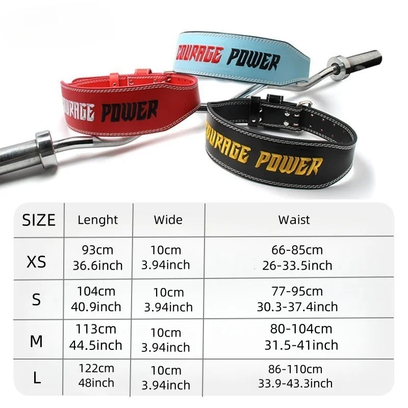 Embroidered Weightlifting Belt Unisex PU Gym Belt for Strength Training, Adjustable Support for Powerlifting CrossFit Deadlift