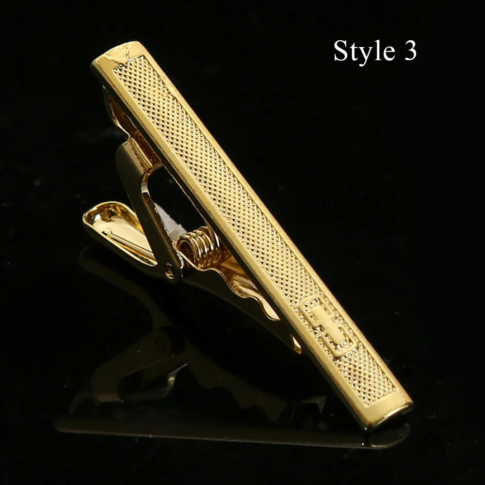 1pc Men's Short Tie Clip Simple Style Pin Clasp Rose Gold Color Male Business Necktie Clip Classic Men Jewelry Accessories Hot