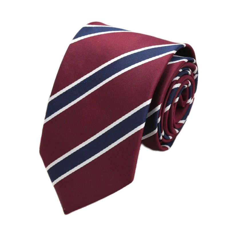 Fashion Necktie for Men Women Tie 7cm Casual Striped Preppy Style Slim Girls JK Neck Tie Wedding Gravatas Accessories Corbatas
