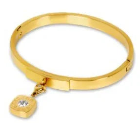 Beads Punk Gold Plated Thick Textured Open Bracelet Bangle for Women Men Trendy Stainless Steel Metal Bracelets