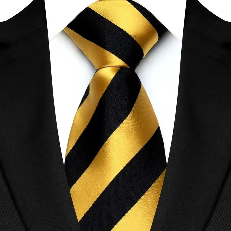 8CM Men's Ties Necktie For Man Wedding Business Party Stripes Striped Jacquard Woven Neck Tie Daily Wear Accessories Gift