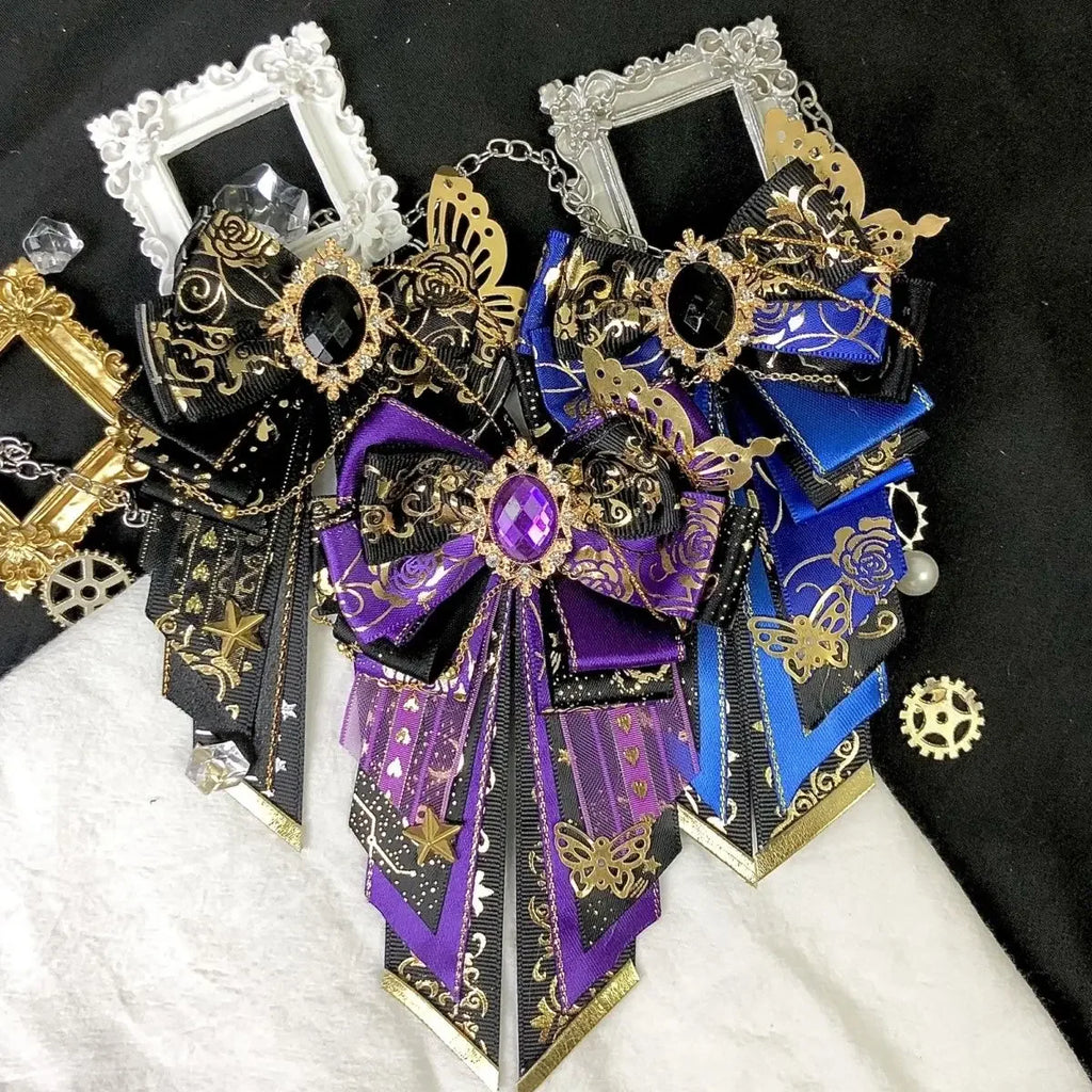 Men's Bow Tie High-end Luxury Wedding Bowtie Women's Lolita Brooch Anime Shirt Dress Accessories Handmade Jewelry Collar Flowers