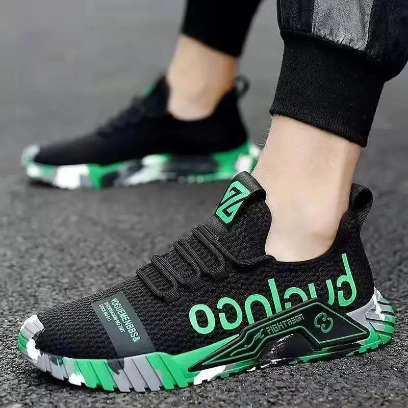 2025 Fall Breathable Thin Flying Woven Mesh Comfortable Casual Shoes Fashionable and Versatile Running Sneakers Men's Shoes