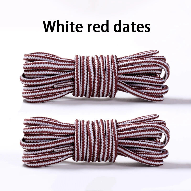1Pair Round Striped Shoelace Outdoor Sports Shoelaces Sneaker Boots Laces Length 70cm/90cm/120cm/150cm