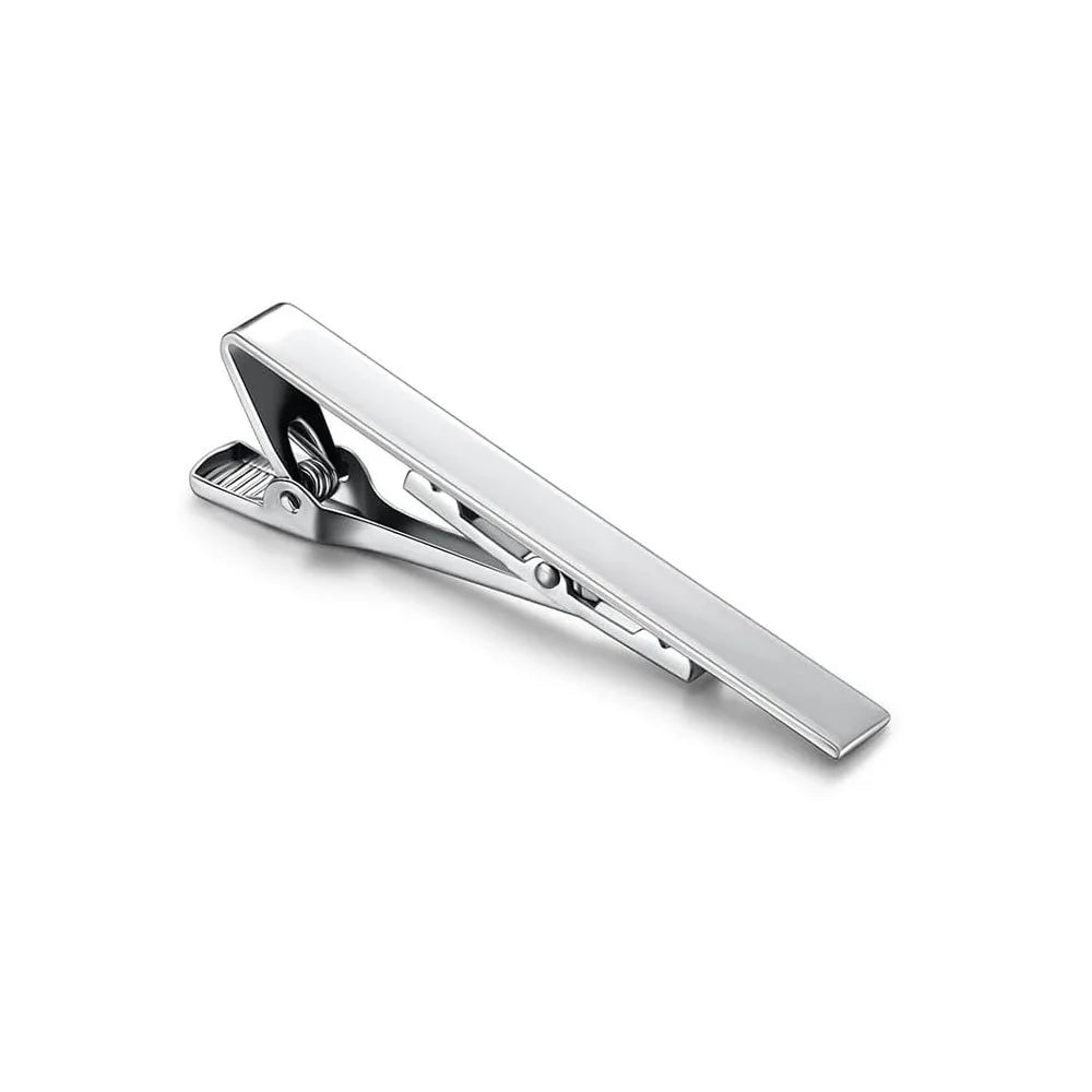 Tie Clip Necktie Accessories Fashion Style Ties for Men Metal Tone Simple Bar Clasp Practical Clasp Tie Pin for Mens Collar Clip