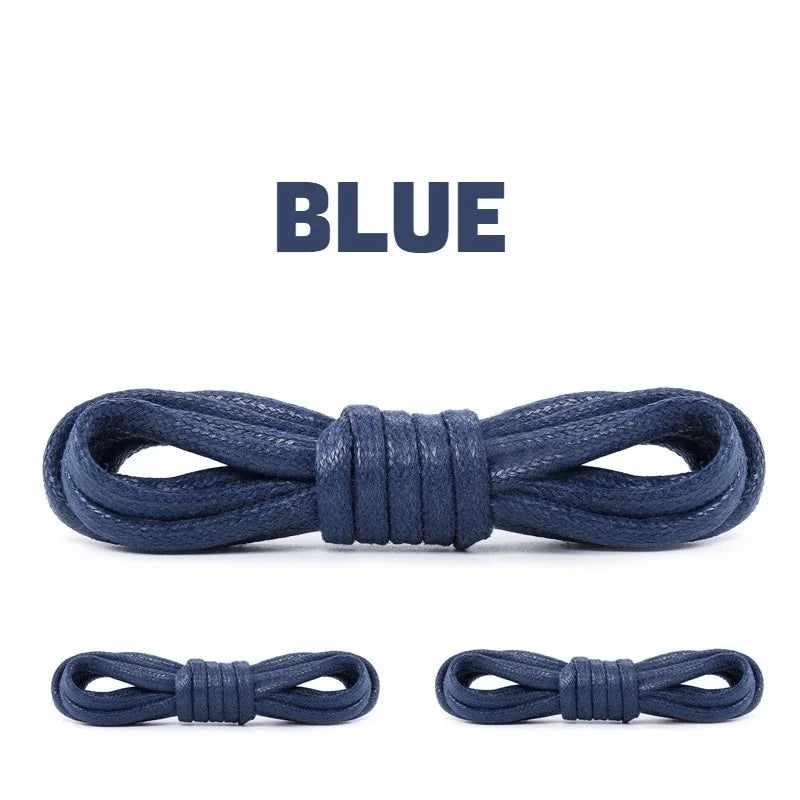 1Pair Cotton Waxed Shoelaces Round Rope Shoe laces Boots Laces for Shoes Waterproof Leather Shoelace 60/80/100/120/140/180cm