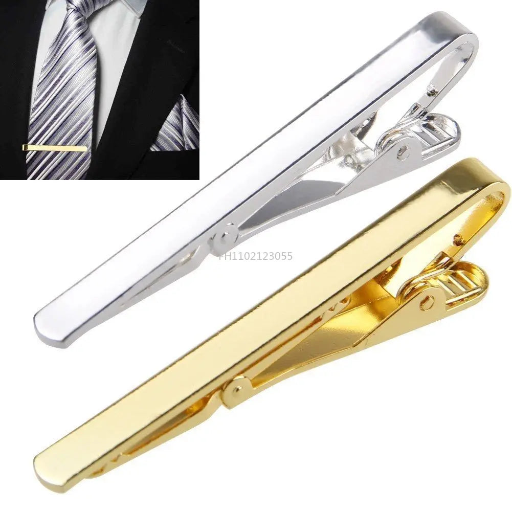 1PCS Tie Clips For Men Fashion Simple Bar Clasp Necktie Accessories Clasp Tie Pin Daily Business Wedding Ceremony Tie Clip Pin