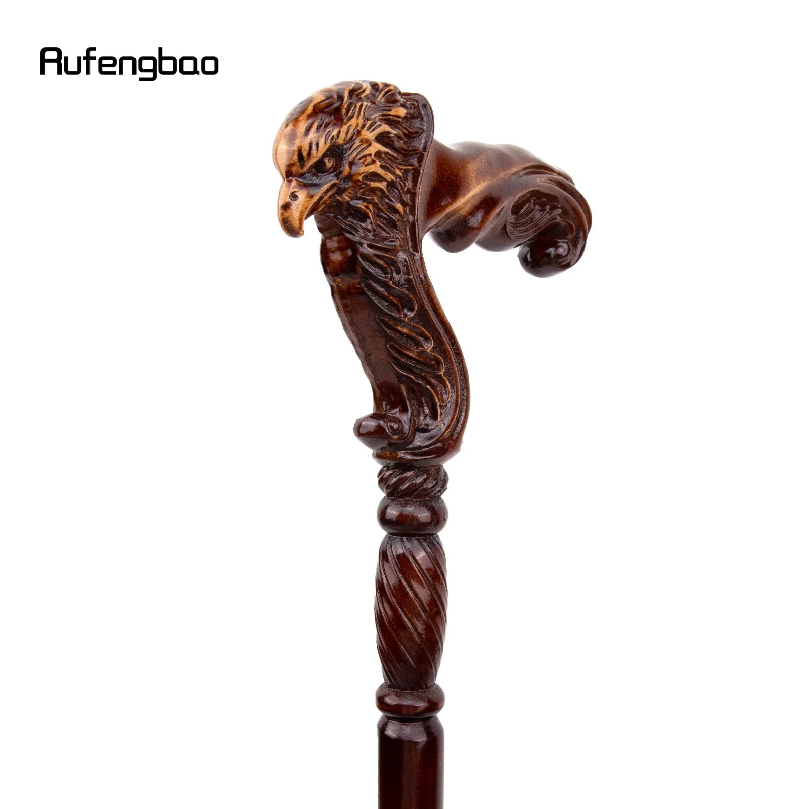 Eagle Brown Wooden Fashion Walking Stick Decorative Vampire Cospaly Party Wood Walking Cane Halloween Mace Wand Crosier 93cm