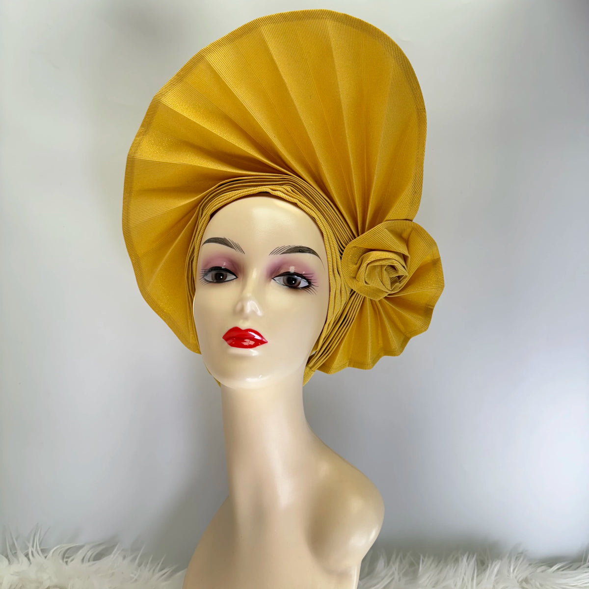 High Quality African Nigeria Gele Elegant Helmet With Stones Headband Turban Head Scarf Head-Hat Auto Gele Brand New Hats 7L631