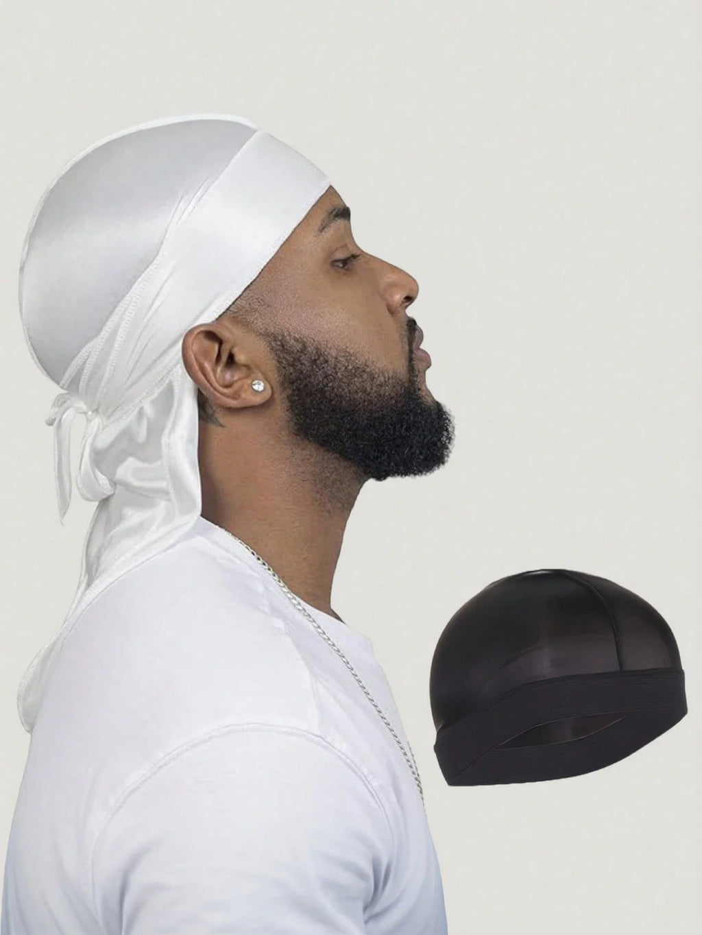 2pcs Satin Durag For Men Women Wave Cap Hair Styling Headwear